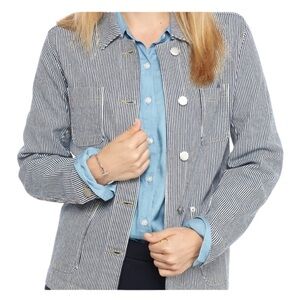 Crown & Ivy Railroad Stripe Jacket – S